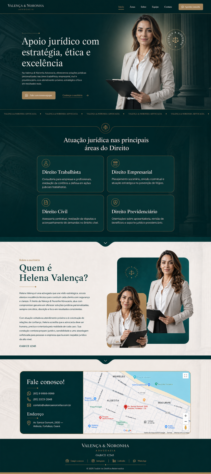 Modelo real de site para advogado Imobiliário