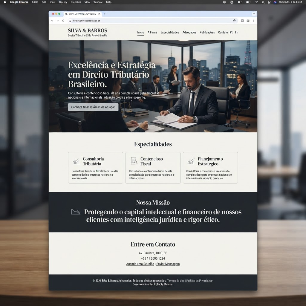 Modelo real de site para Tributário, já entregue